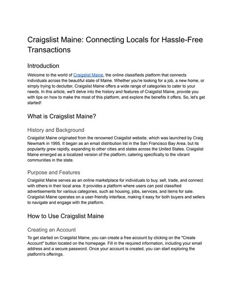 craigs list maine